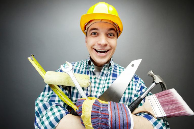 Repairman with tools